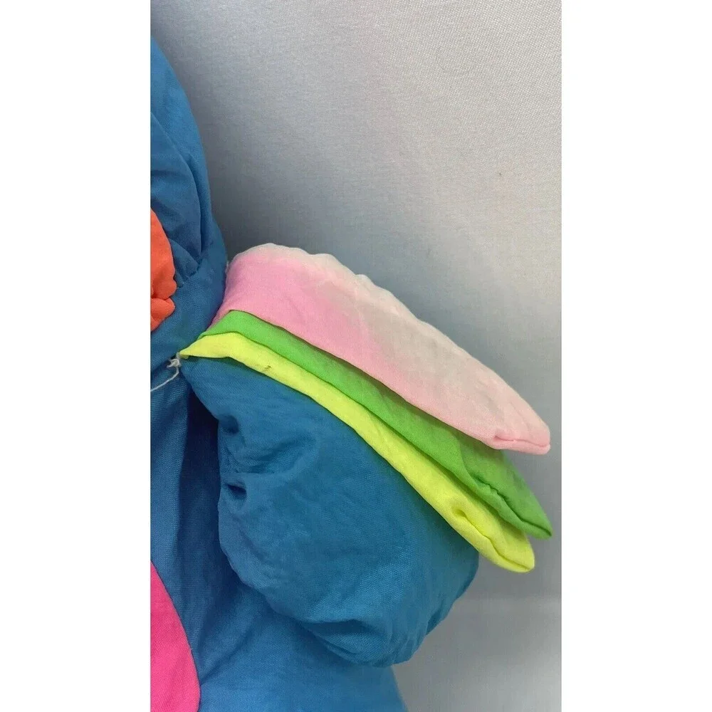 Vintage Ace Novelty Neon Bird Plush Nylon Puffalump 10